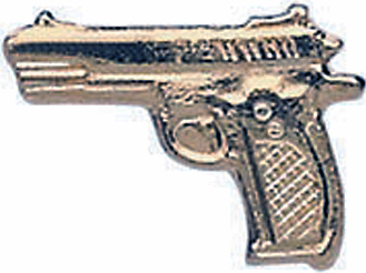 Abzeichen gekreuzte Gewehre bronzefarbig 