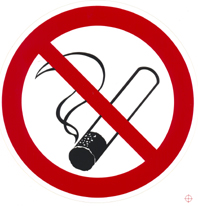 Verbotsschild "Rauchen verboten" 
