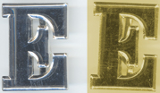 Metallbuchstabe "E" silber
