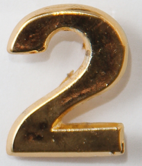 Abzeichen Zahl  "2" 