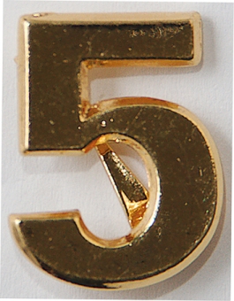 Abzeichen Zahl  "5" 