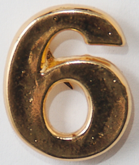 Abzeichen Zahl  "6" 