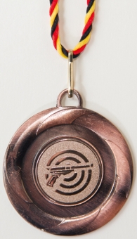 Sport-Medaille Motiv Pistole bronze