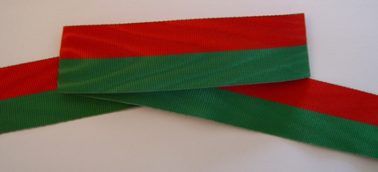 Halsband für Orden grün-rot / Meterware 